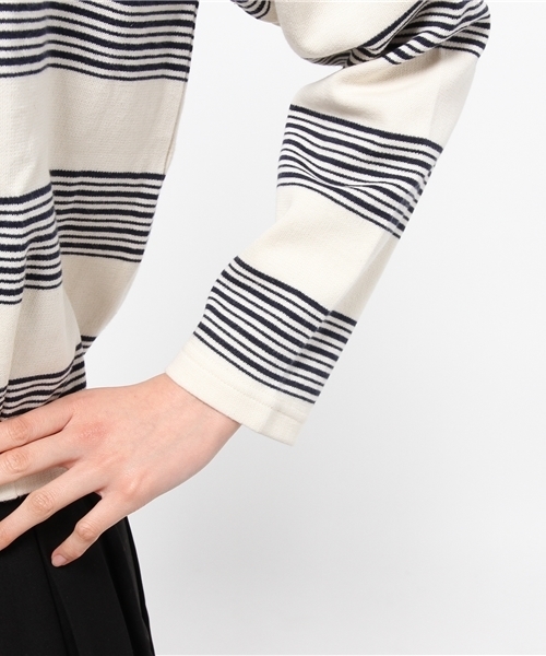 CIAOPANIC（チャオパニック）の「【Ciaopanic】ポンチボーダー裾タックPO（Tシャツ/カットソー・レディース・グレー/レッド/ネイビー・FREE）」の9枚目の写真