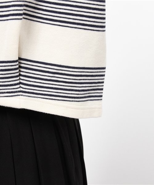 CIAOPANIC（チャオパニック）の「【Ciaopanic】ポンチボーダー裾タックPO（Tシャツ/カットソー・レディース・グレー/レッド/ネイビー・FREE）」の10枚目の写真