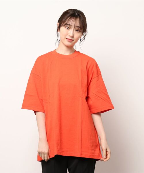 tone(トーン)の「【HEAVYWEIGHT COLLECTIONS/ヘビーウェイトコレクションズ】THE ORIGINAL CLASSIC FIT TEE(UN)(Tシャツ/カットソー・レディース・ホワイト/ブラック/ベージュ/ネイビー/イエロー/オレンジ/マルーン・SMALL/MEDIUM/LARGE/X-LARGE)」の7枚目の写真