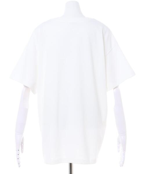 INGNI（イング）の「カレッジロゴプリントTシャツ（Tシャツ/カットソー・レディース・レッド/グリーン/ホワイト×グリーン/ホワイト×ブルー・M）」の10枚目の写真