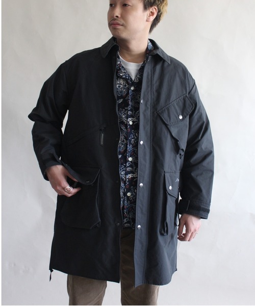 L.H.P Private Brand(エルエイチピープライベートブランド)の「MANASTASH/マナスタッシュ DRUNKEN JACKET ドランケンジャケット 7112100(ステンカラーコート・メンズ・ブラック・LARGE)」の1枚目の写真
