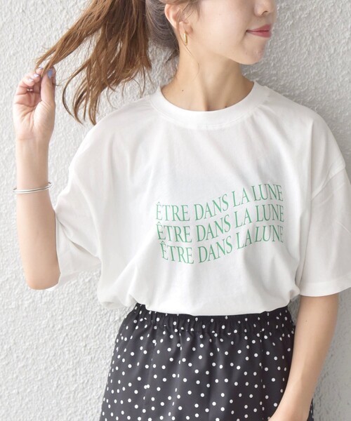 SHIPS any（シップス エニィ）の「SHIPS any: エスプリ ロゴ Tシャツ（Tシャツ/カットソー・レディース・グレー/グリーン/ネイビー/ピンク/ワインレッド・ONE SIZE）」の3枚目の写真