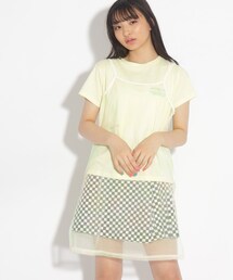◆【セットアイテム】シアータイダイキャミワンピース+Tシャツ