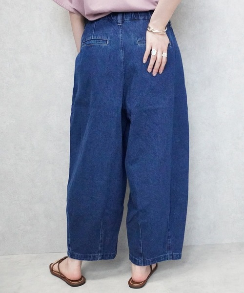 SELECT LEVERY(セレクトリベリー)の「デニムサーカスパンツ 股下58cm(デニムパンツ・レディース・ブルー/ネイビー/ライトブルー/ワンウォッシュ/ストライプ/ブルー系その他・LARGE/MEDIUM/SMALL/X-LARGE)」の19枚目の写真