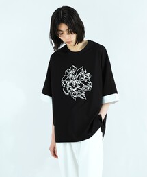 tk.TAKEO KIKUCHI | ハナビラエンブロイダリーTシャツ(Tシャツ/カットソー)