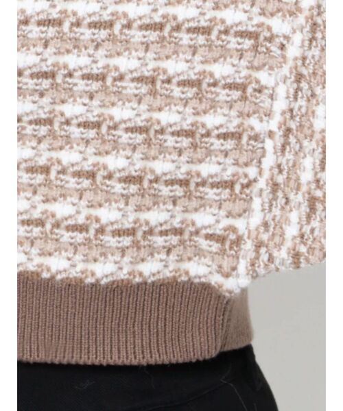 MERCURYDUO（マーキュリーデュオ）の「ニットツイードカーディガン（カーディガン/ボレロ・レディース・ベージュ/ブラック・FREE）」の10枚目の写真