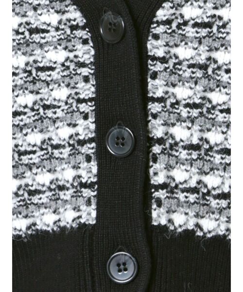 MERCURYDUO（マーキュリーデュオ）の「ニットツイードカーディガン（カーディガン/ボレロ・レディース・ベージュ/ブラック・FREE）」の12枚目の写真