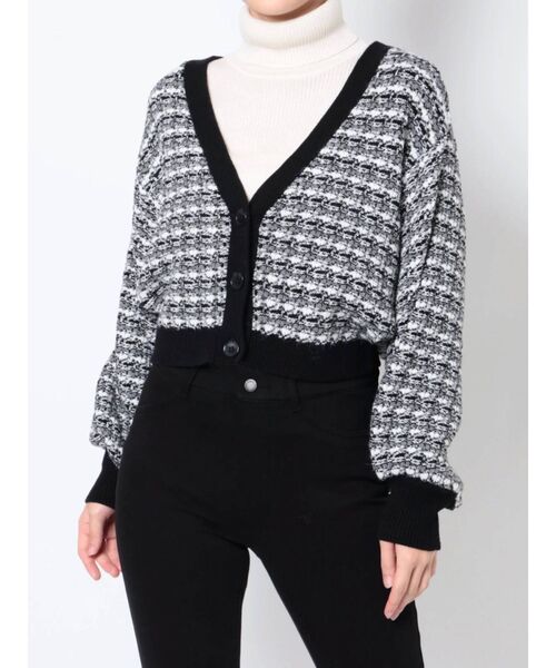 MERCURYDUO（マーキュリーデュオ）の「ニットツイードカーディガン（カーディガン/ボレロ・レディース・ベージュ/ブラック・FREE）」の20枚目の写真