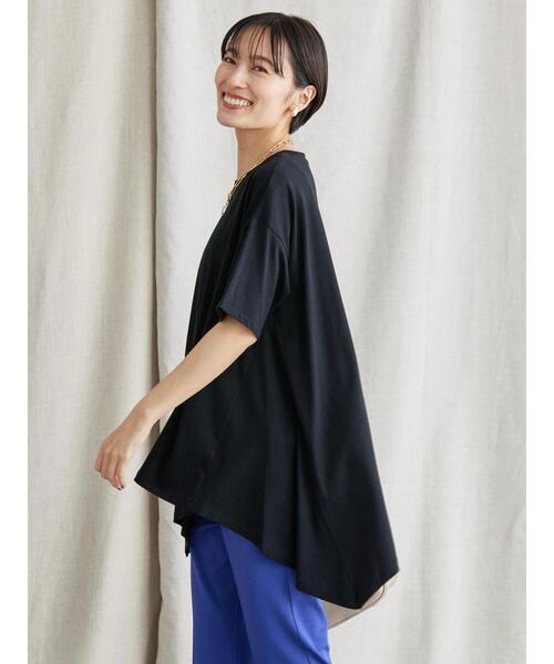 AMERICAN HOLIC（アメリカンホリック）の「イレヘムフレアライン半袖カットプルオーバー（Tシャツ/カットソー・レディース・オフホワイト/オレンジ/ブラック/ブルー・L/M）」の13枚目の写真