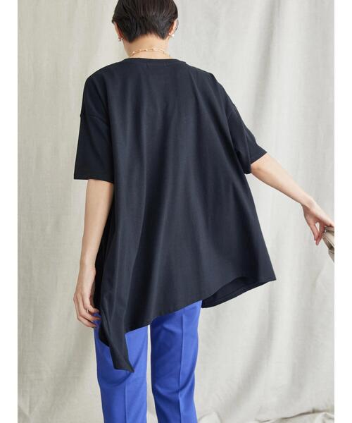 AMERICAN HOLIC（アメリカンホリック）の「イレヘムフレアライン半袖カットプルオーバー（Tシャツ/カットソー・レディース・オフホワイト/オレンジ/ブラック/ブルー・L/M）」の15枚目の写真