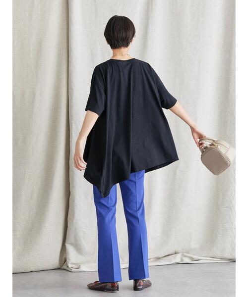 AMERICAN HOLIC（アメリカンホリック）の「イレヘムフレアライン半袖カットプルオーバー（Tシャツ/カットソー・レディース・オフホワイト/オレンジ/ブラック/ブルー・L/M）」の18枚目の写真