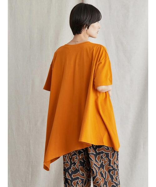 AMERICAN HOLIC（アメリカンホリック）の「イレヘムフレアライン半袖カットプルオーバー（Tシャツ/カットソー・レディース・オフホワイト/オレンジ/ブラック/ブルー・L/M）」の22枚目の写真