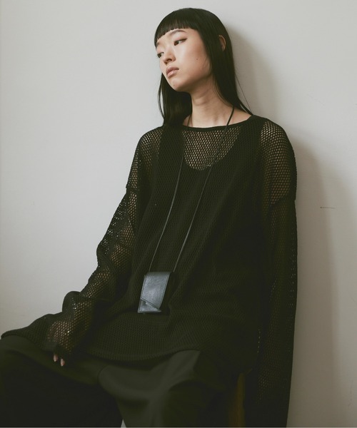 Tシャツ・カットソー YOUHEE YOUHEE MESH LONG SLEEVE 5BNY620 Utusiyo（ウツシヨ）の「mesh long sleeve 澆薄（Tシャツ