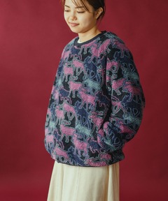 キルトｘボアリバーシブルクルーネック