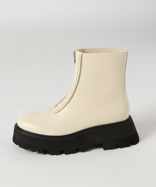 JEANASIS（ジーナシス）の「センターZIPビガーブーツ/125651（ブーツ・レディース・アイボリー/ブラック・MEDIUM/LARGE）」の15枚目の写真