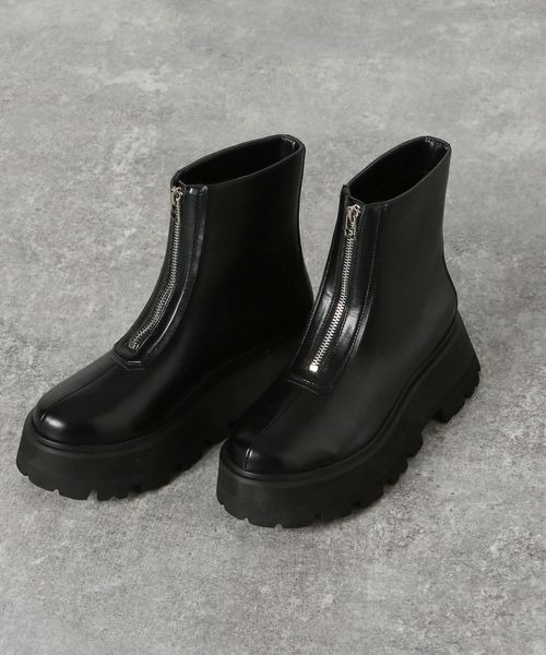 JEANASIS（ジーナシス）の「センターZIPビガーブーツ/125651（ブーツ・レディース・アイボリー/ブラック・MEDIUM/LARGE）」の21枚目の写真