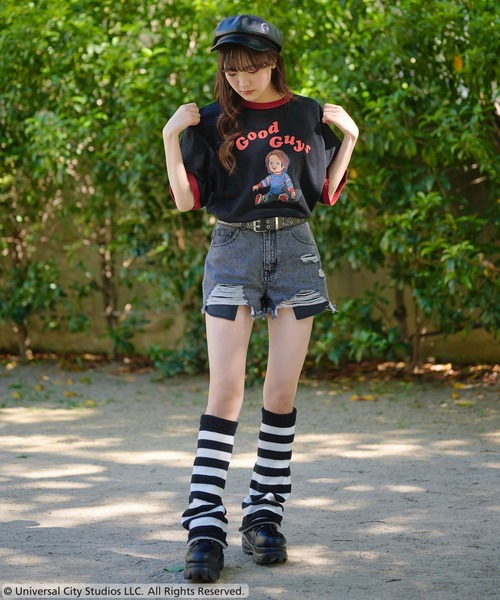 SPINNS(スピンズ)の「ボーダーワイドレッグカバー(レッグウォーマー・レディース・ホワイト×ブラック/ブラック×グレー/ピンク系その他・ONESIZE)」の20枚目の写真