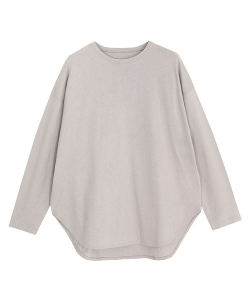 Pierrot（ピエロ）の「綿100% ロングスリーブTシャツ（Tシャツ/カットソー・レディース・ブラック/オフホワイト/ライトベージュ/チャコール・M/L）」の8枚目の写真