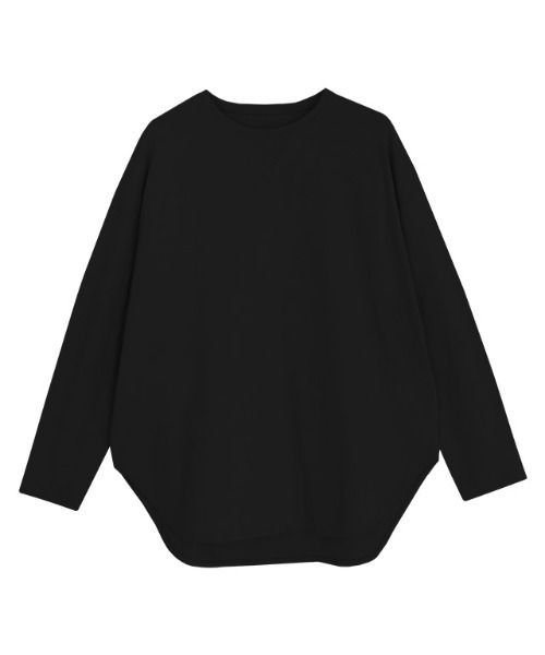 Pierrot（ピエロ）の「綿100% ロングスリーブTシャツ（Tシャツ/カットソー・レディース・ブラック/オフホワイト/ライトベージュ/チャコール・M/L）」の7枚目の写真