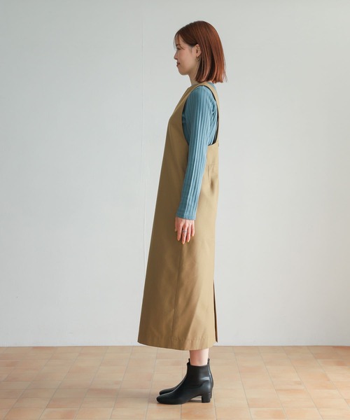 URBAN RESEARCH DOORS(アーバンリサーチドアーズ)の「『セットアップ対応』 ストレートジャンパースカート(ワンピース・レディース・ベージュ/ブラック・MEDIUM)」の18枚目の写真