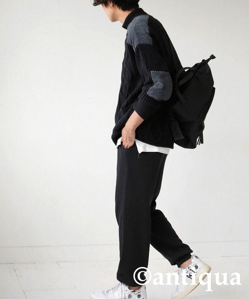 antiqua(アンティカ)の「綿100%ガーゼ素材裏毛バルーンパンツ(その他パンツ・レディース・ブラック/カーキ/杢グレー・M/L/L/XL)」の17枚目の写真