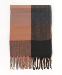 MAISON BREEZE | 【MAISON BREEZE】フリンジカラフルビッグブロックチェック柄マフラー SCCH209(マフラー)