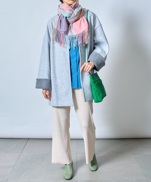 MAISON BREEZE（メゾンブリーズ）の「【MAISON BREEZE】フリンジカラフルビッグブロックチェック柄マフラー SCCH209（マフラー・レディース・その他4/その他7/その他6/その他1/その他2/その他3/その他5・FREE）」の20枚目の写真