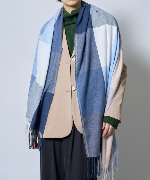 MAISON BREEZE（メゾンブリーズ）の「【MAISON BREEZE】フリンジカラフルビッグブロックチェック柄マフラー SCCH209（マフラー・レディース・その他4/その他7/その他6/その他1/その他2/その他3/その他5・FREE）」の18枚目の写真