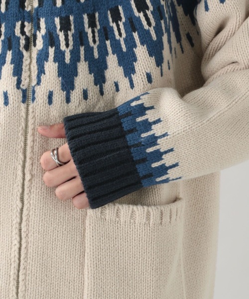 RAGEBLUE（レイジブルー）の「カウチンニットZIPカーディガン