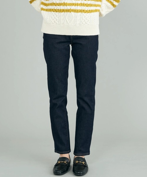 AMERICAN HOLIC(アメリカンホリック)の「シガレットフィットデニム(デニムパンツ・レディース・グレー/ワンウォッシュ・S/M/L/XS)」の2枚目の写真