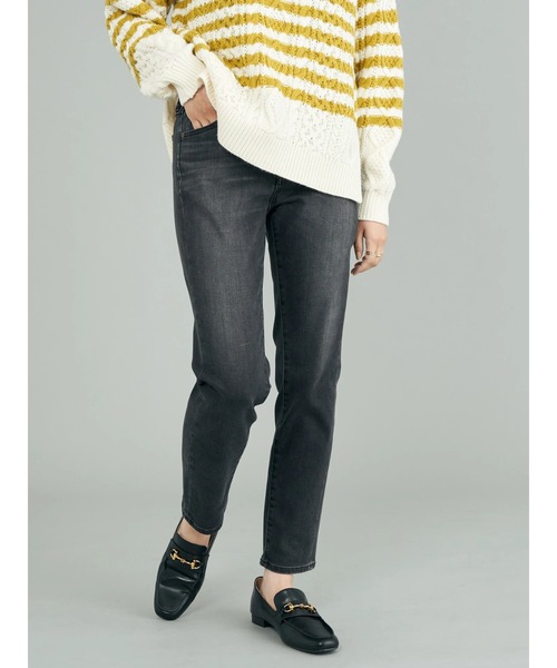 AMERICAN HOLIC(アメリカンホリック)の「シガレットフィットデニム(デニムパンツ・レディース・グレー/ワンウォッシュ・S/M/L/XS)」の3枚目の写真