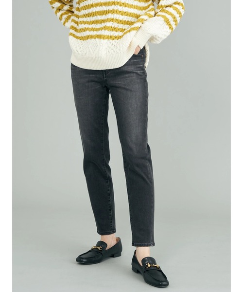 AMERICAN HOLIC(アメリカンホリック)の「シガレットフィットデニム(デニムパンツ・レディース・グレー/ワンウォッシュ・S/M/L/XS)」の5枚目の写真