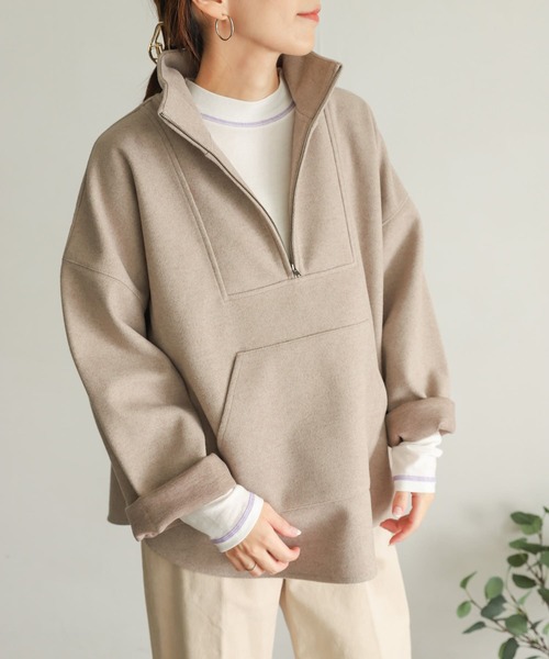 URBAN RESEARCH DOORS（アーバンリサーチドアーズ）の「配色ステッチカットソー（Tシャツ/カットソー・レディース・ベージュ/ブラウン/オフホワイト・MEDIUM）」の7枚目の写真