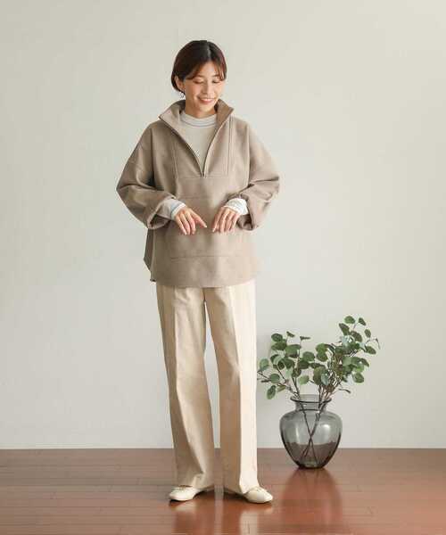 URBAN RESEARCH DOORS（アーバンリサーチドアーズ）の「配色ステッチカットソー（Tシャツ/カットソー・レディース・ベージュ/ブラウン/オフホワイト・MEDIUM）」の9枚目の写真