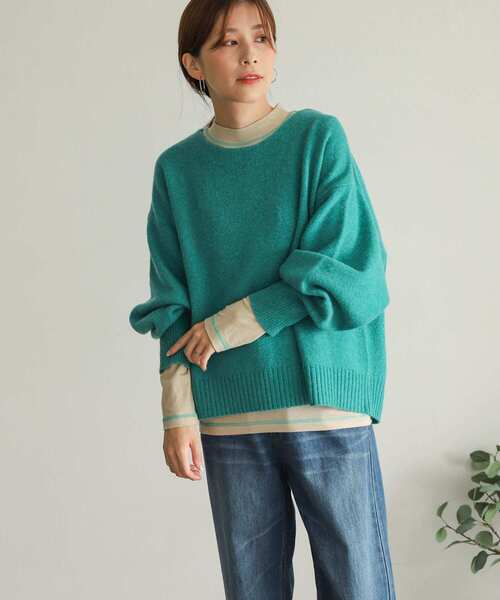 URBAN RESEARCH DOORS（アーバンリサーチドアーズ）の「配色ステッチカットソー（Tシャツ/カットソー・レディース・ベージュ/ブラウン/オフホワイト・MEDIUM）」の11枚目の写真