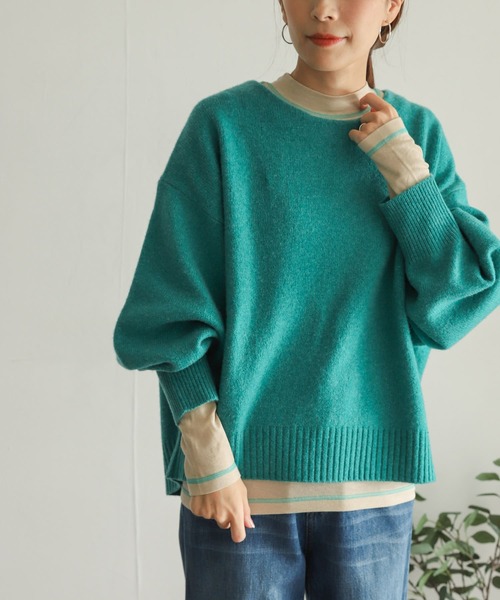 URBAN RESEARCH DOORS（アーバンリサーチドアーズ）の「配色ステッチカットソー（Tシャツ/カットソー・レディース・ベージュ/ブラウン/オフホワイト・MEDIUM）」の12枚目の写真