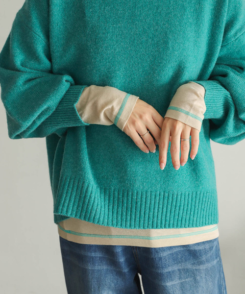 URBAN RESEARCH DOORS（アーバンリサーチドアーズ）の「配色ステッチカットソー（Tシャツ/カットソー・レディース・ベージュ/ブラウン/オフホワイト・MEDIUM）」の14枚目の写真