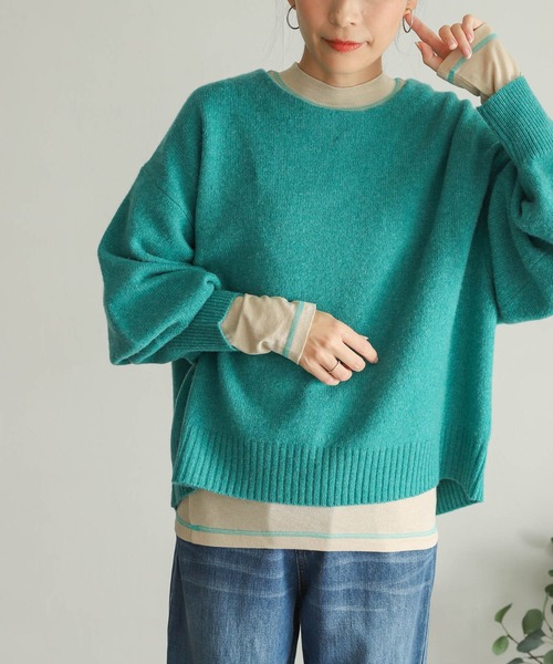 URBAN RESEARCH DOORS（アーバンリサーチドアーズ）の「配色ステッチカットソー（Tシャツ/カットソー・レディース・ベージュ/ブラウン/オフホワイト・MEDIUM）」の15枚目の写真