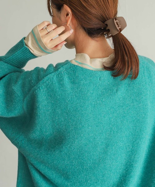 URBAN RESEARCH DOORS（アーバンリサーチドアーズ）の「配色ステッチカットソー（Tシャツ/カットソー・レディース・ベージュ/ブラウン/オフホワイト・MEDIUM）」の16枚目の写真