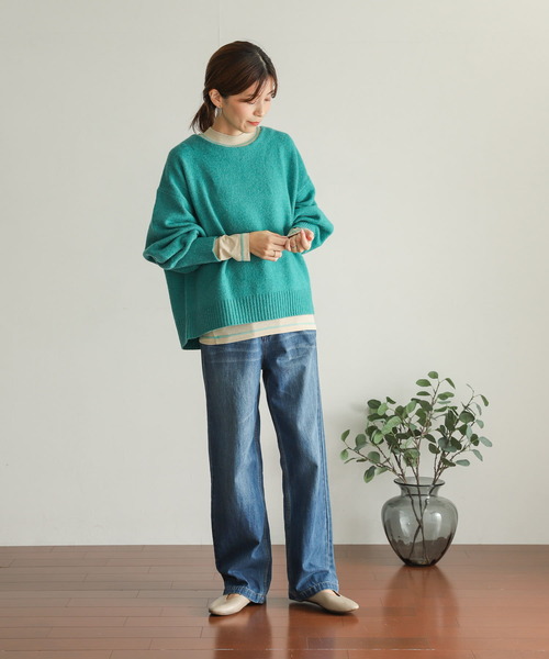 URBAN RESEARCH DOORS（アーバンリサーチドアーズ）の「配色ステッチカットソー（Tシャツ/カットソー・レディース・ベージュ/ブラウン/オフホワイト・MEDIUM）」の18枚目の写真