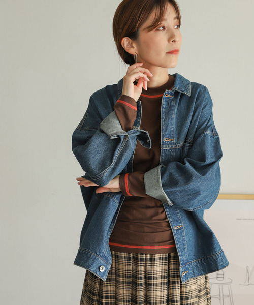 URBAN RESEARCH DOORS（アーバンリサーチドアーズ）の「配色ステッチカットソー（Tシャツ/カットソー・レディース・ベージュ/ブラウン/オフホワイト・MEDIUM）」の22枚目の写真