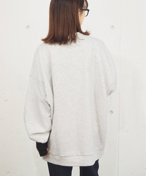 tiptop（ティップトップ）の「裏毛ロゴ刺繍BIGスウェット/トレーナー（スウェット・レディース・アイボリー/グレー/ブルー・FREE）」の8枚目の写真