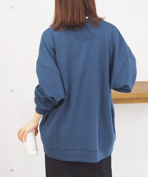 tiptop（ティップトップ）の「裏毛ロゴ刺繍BIGスウェット/トレーナー（スウェット・レディース・アイボリー/グレー/ブルー・FREE）」の11枚目の写真