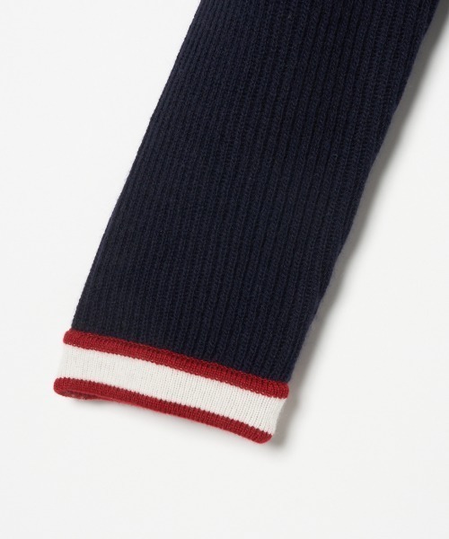 HELIOPOLE(エリオポール)の「WOOL NYLON LIB CARDIGAN(ニット/セーター・レディース・ネイビー/アイボリー・38)」の8枚目の写真