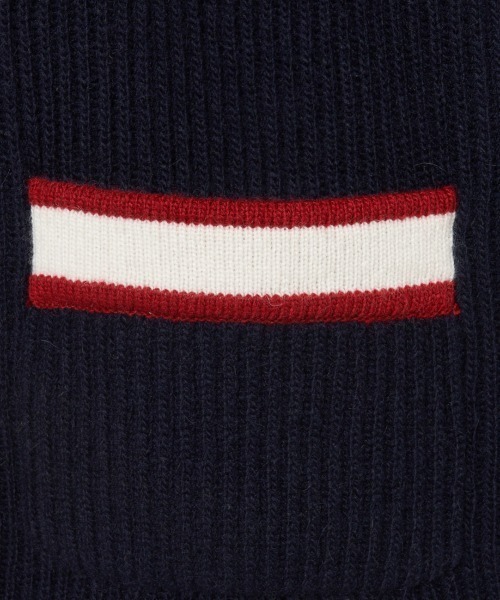 HELIOPOLE(エリオポール)の「WOOL NYLON LIB CARDIGAN(ニット/セーター・レディース・ネイビー/アイボリー・38)」の6枚目の写真