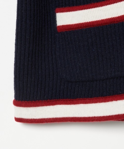 HELIOPOLE(エリオポール)の「WOOL NYLON LIB CARDIGAN(ニット/セーター・レディース・ネイビー/アイボリー・38)」の5枚目の写真