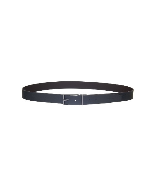EMPORIO ARMANI リバーシブルベルト　黒 エンポリオ アルマーニ】リバーシブルベルト レザー製 エンボス