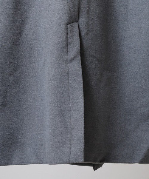 Questioning(クエスチョニング)の「Eco melton long chester coat / エコメルトンロングチェスターコート ビッグシルエット unisex(チェスターコート・メンズ・グレー/ブルー/ブラック/ベージュ/レッド・M/L/XL)」の10枚目の写真