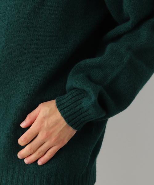 INVERALLAN（インバーアラン）の「【INVERALLAN / インバーアラン】シェットランドクルーネックニット（ニット/セーター・メンズ・ネイビー/イエロー/レッド/オレンジ/コバルトブルー・42/44/46）」の10枚目の写真