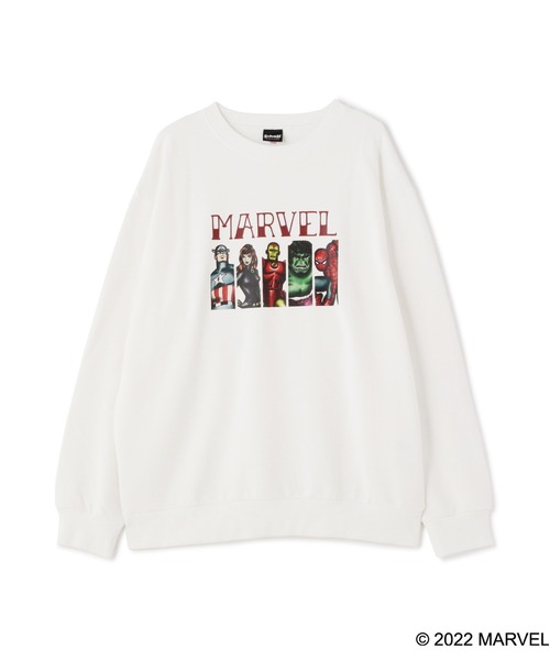 schott(ショット)の「Schott/ショット/MARVEL ALIGNMENT SWEATSHIRT/マーベル アライメント スウェットシャツ(スウェット・メンズ・ブラック/ホワイト・XL/L/M/2XL)」の1枚目の写真
